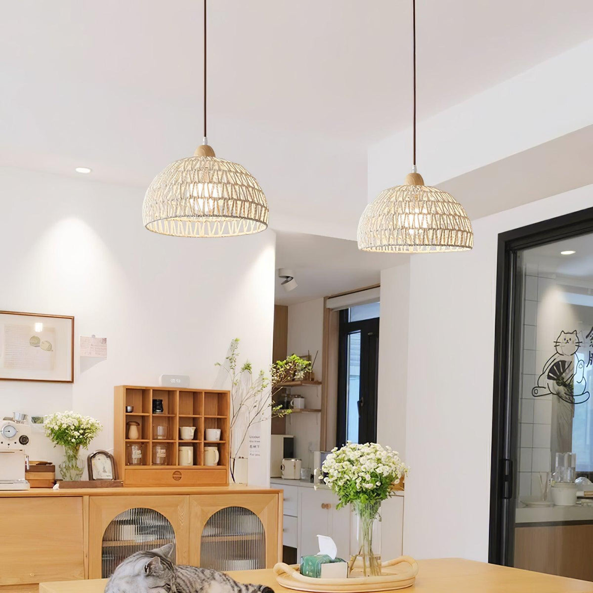Plug-In Pendant Light Rattan — Pendant Light | Maison Monashee — view 9
