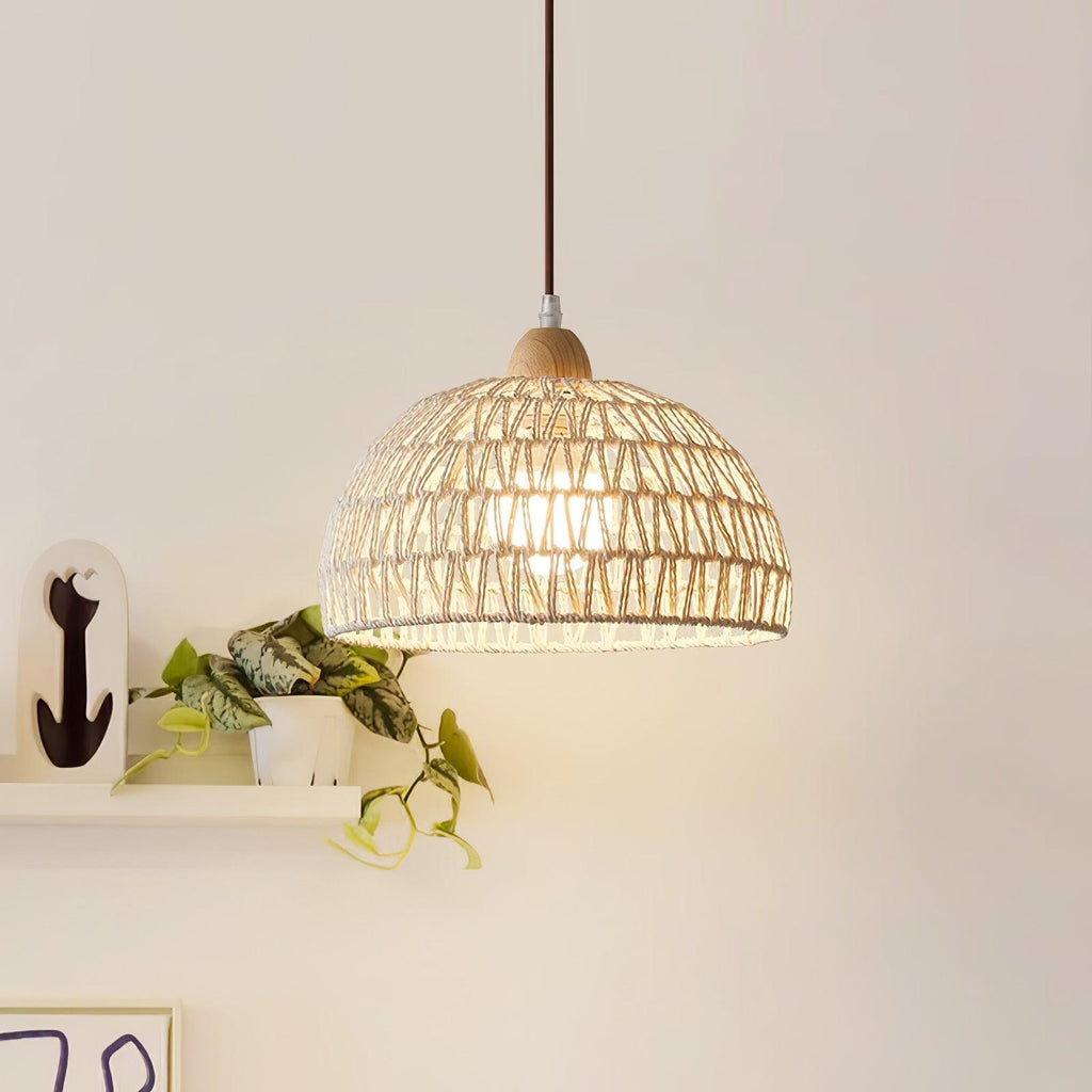 Plug-In Pendant Light Rattan — Pendant Light | Maison Monashee — view 2