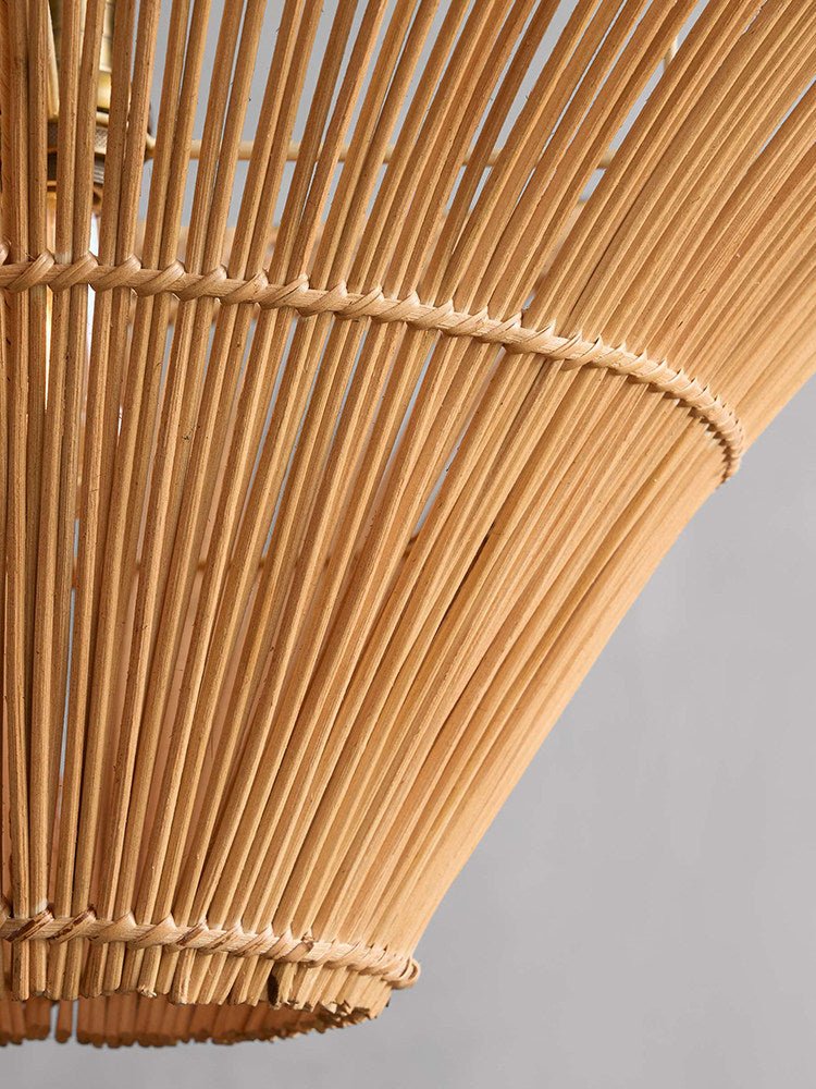 Wide Rattan Pendant Light — Pendant Light | Maison Monashee — view 14