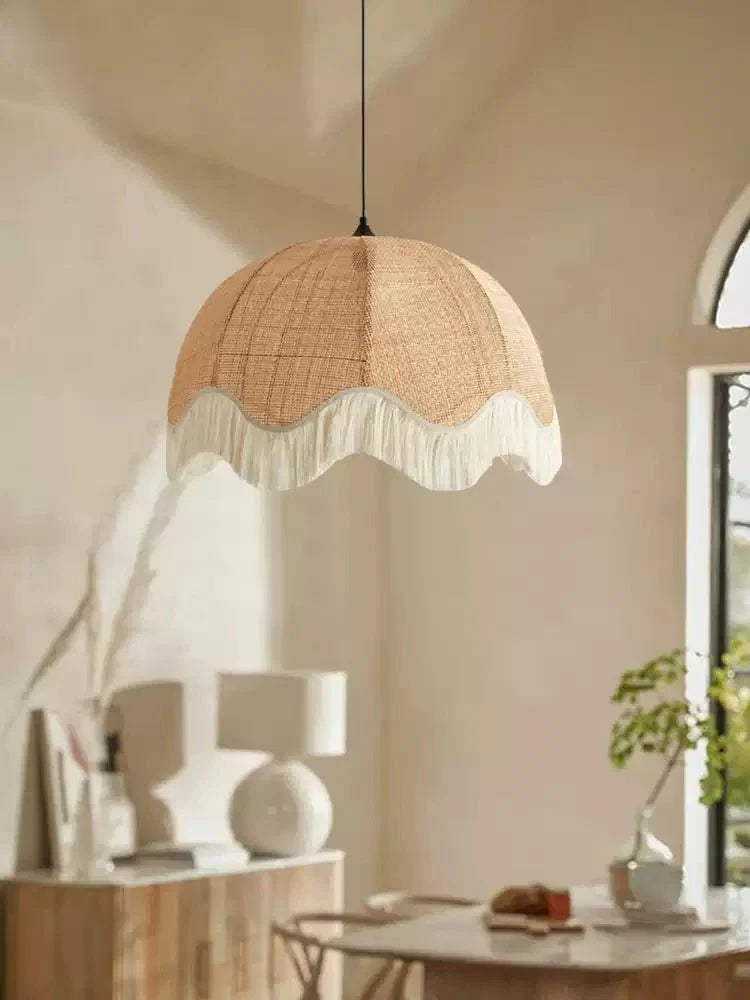 Scallop Rattan Pendant Light — Pendant Light | Maison Monashee — view 12