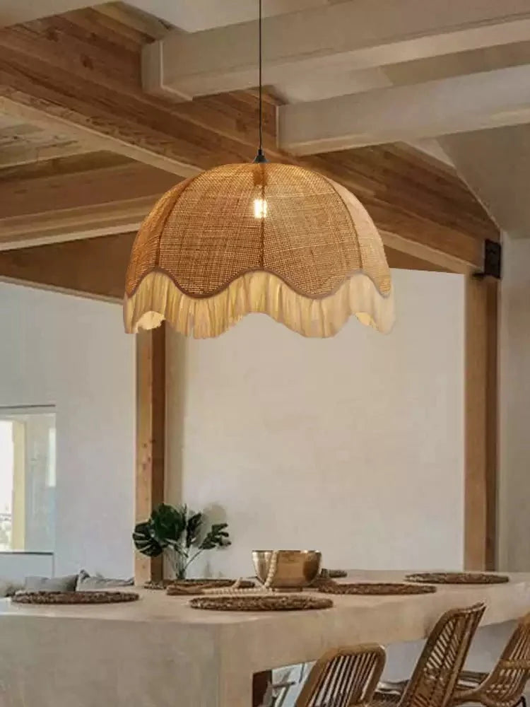 Scallop Rattan Pendant Light — Pendant Light | Maison Monashee — view 8