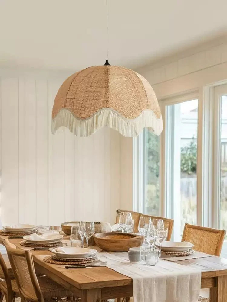 Scallop Rattan Pendant Light — Pendant Light | Maison Monashee — view 9