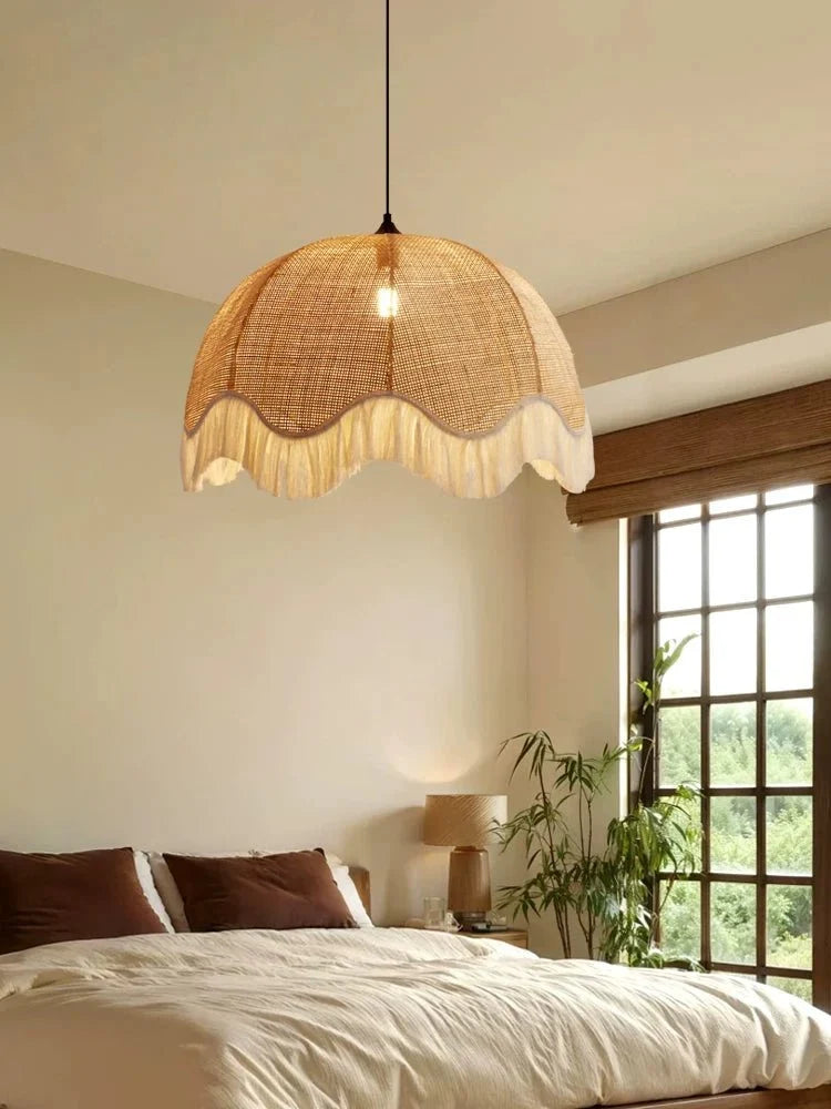 Scallop Rattan Pendant Light — Pendant Light | Maison Monashee — view 10