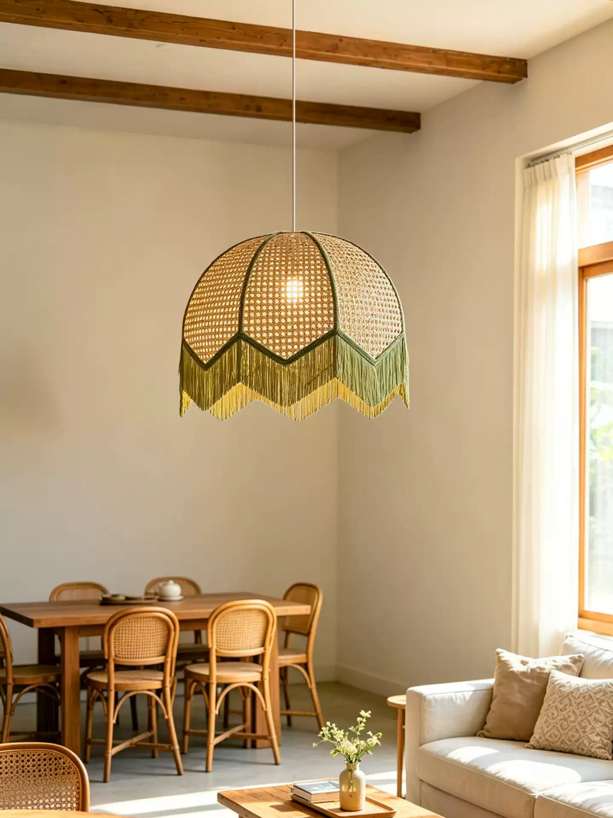Woven Dome Pendant Light — Pendant Light | Maison Monashee — view 6