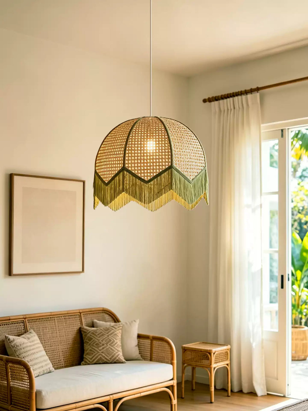 Woven Dome Pendant Light — Pendant Light | Maison Monashee — view 8