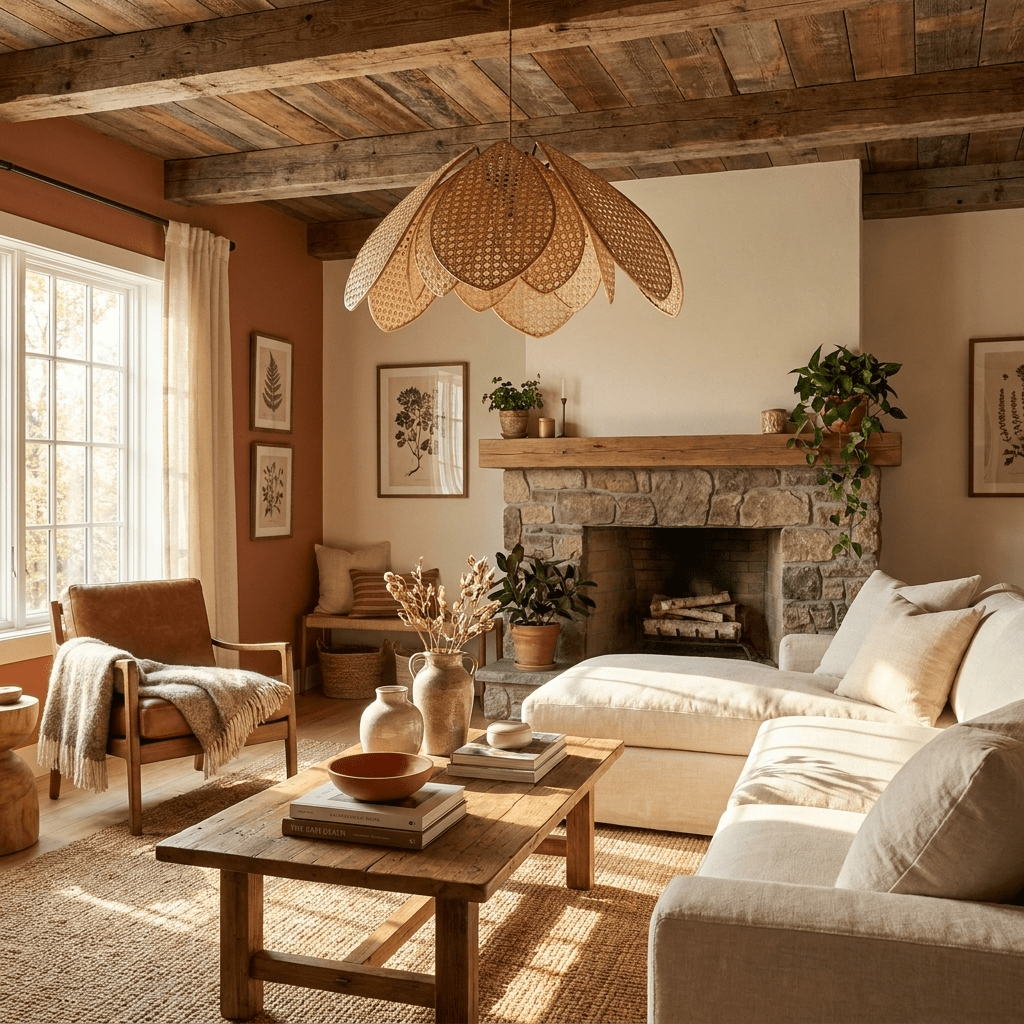 Rattan Flower Pendant Light — Pendant Light | Maison Monashee — view 14
