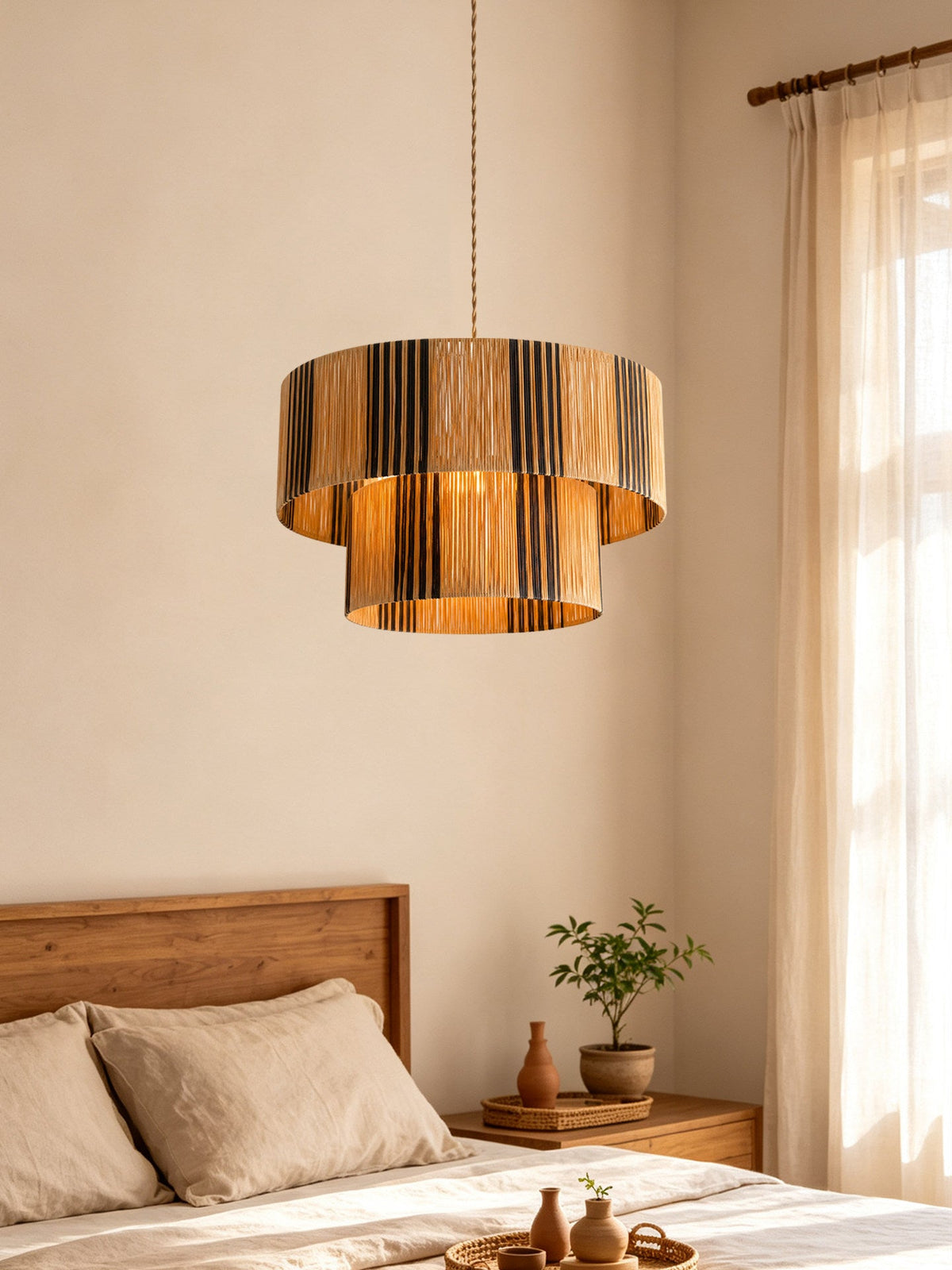 Tiered Drum Pendant Light — Pendant Light | Maison Monashee — view 6
