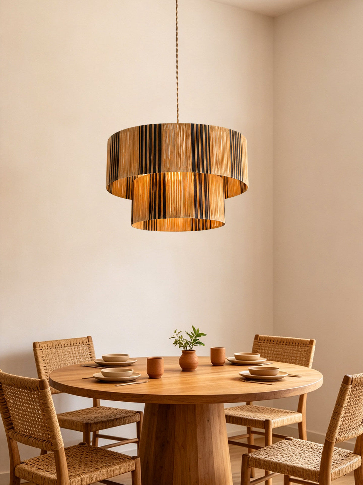 Tiered Drum Pendant Light — Pendant Light | Maison Monashee — view 2