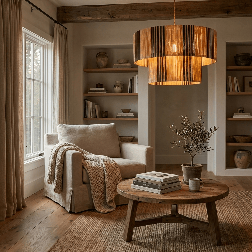 Tiered Drum Pendant Light — Pendant Light | Maison Monashee — view 12