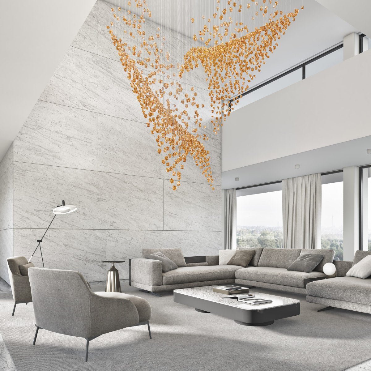 Amber Crystal Chandelier — Chandelier | Maison Monashee — view 2