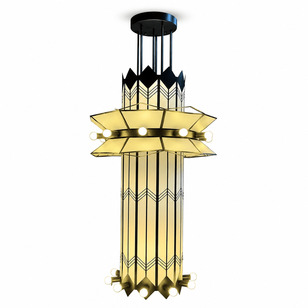 Black Art Deco Chandelier — Chandelier | Maison Monashee — view 8