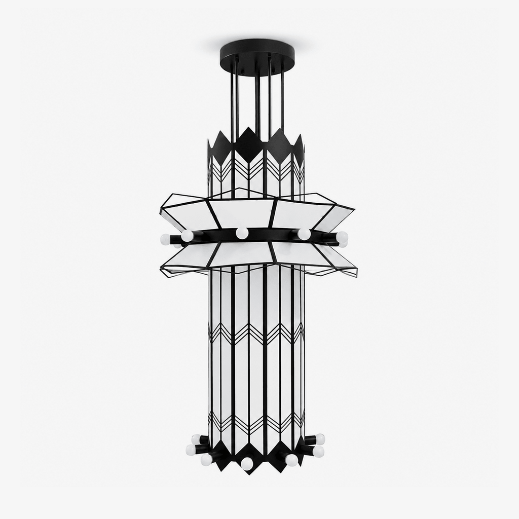 Black Art Deco Chandelier — Chandelier | Maison Monashee