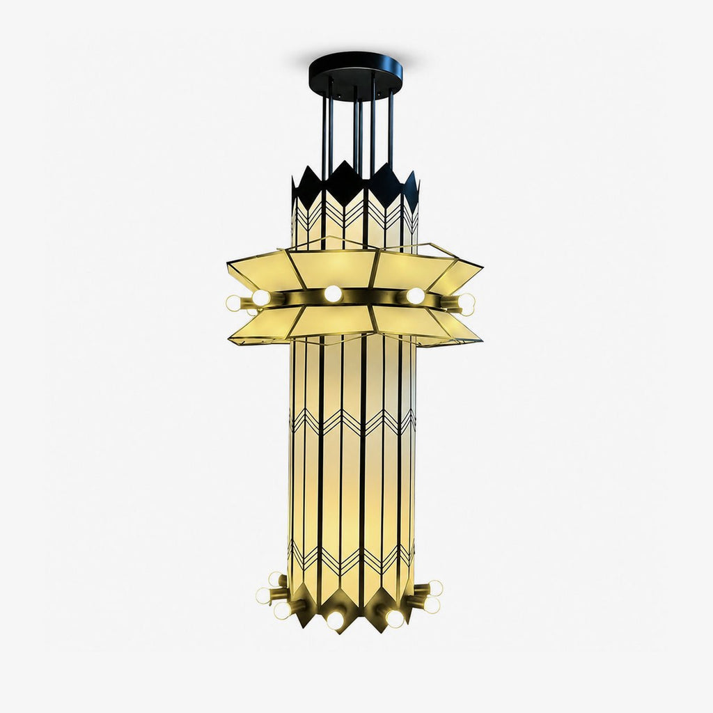 Black Art Deco Chandelier — Chandelier | Maison Monashee — view 9