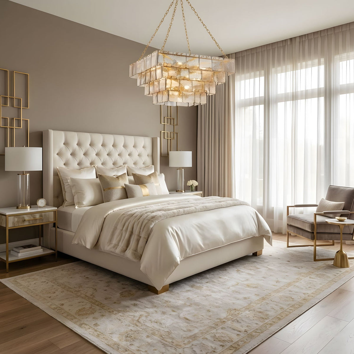 Square Glass Chandelier — Chandelier | Maison Monashee — view 4