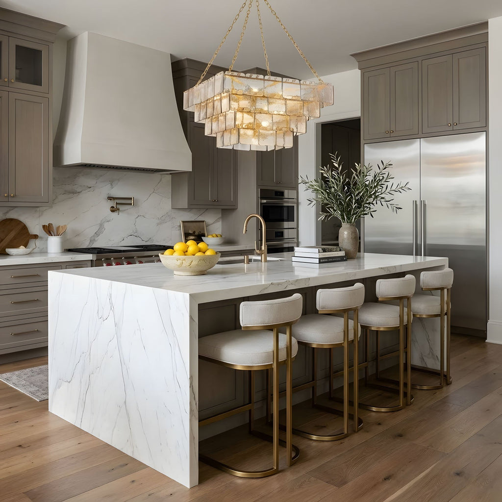 Square Glass Chandelier — Chandelier | Maison Monashee — view 8