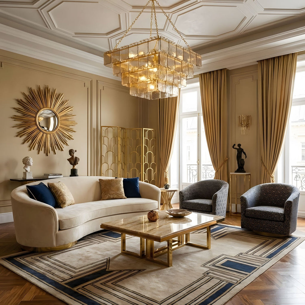 Square Glass Chandelier — Chandelier | Maison Monashee — view 6