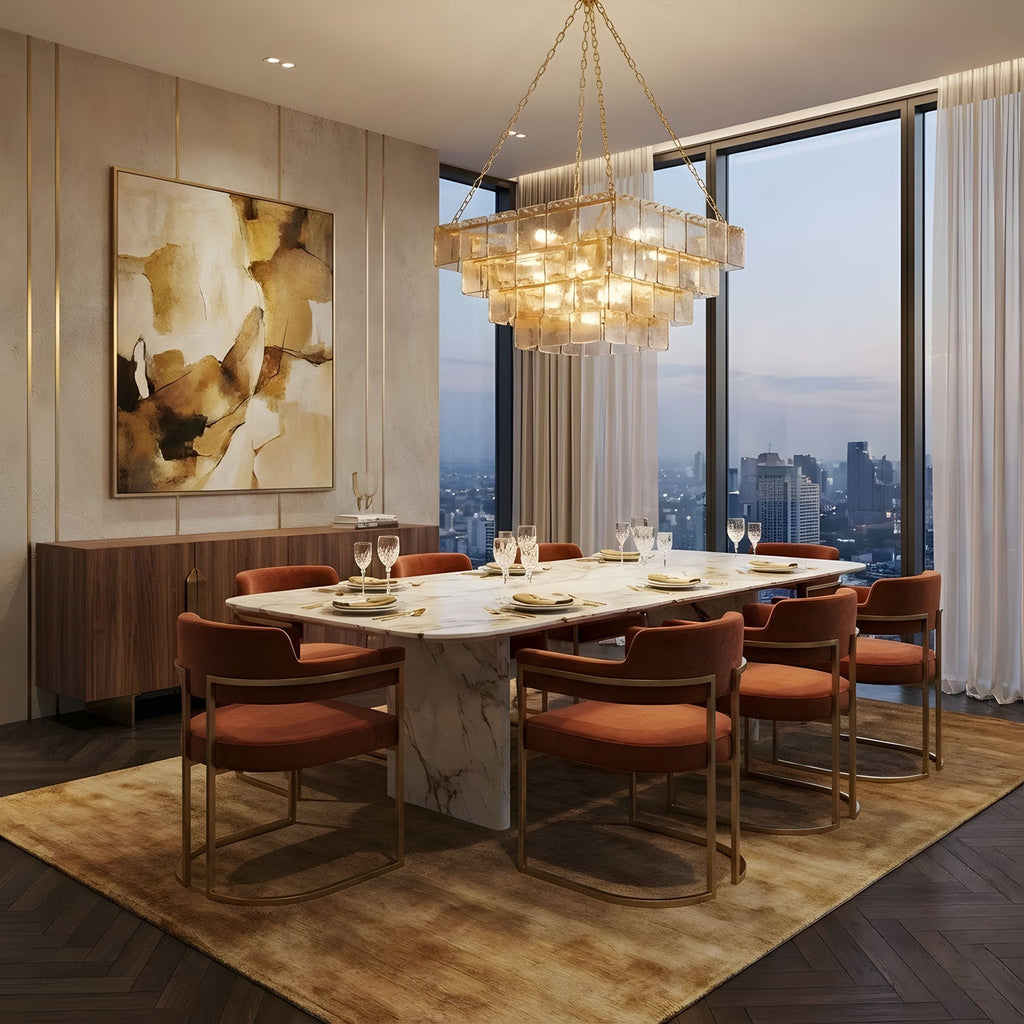 Square Glass Chandelier — Chandelier | Maison Monashee — view 10