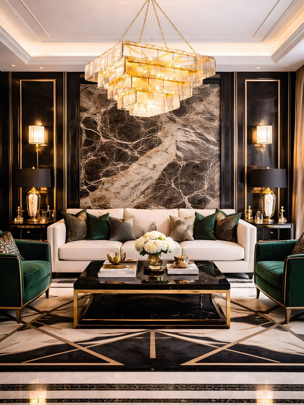 Square Glass Chandelier — Chandelier | Maison Monashee — view 3