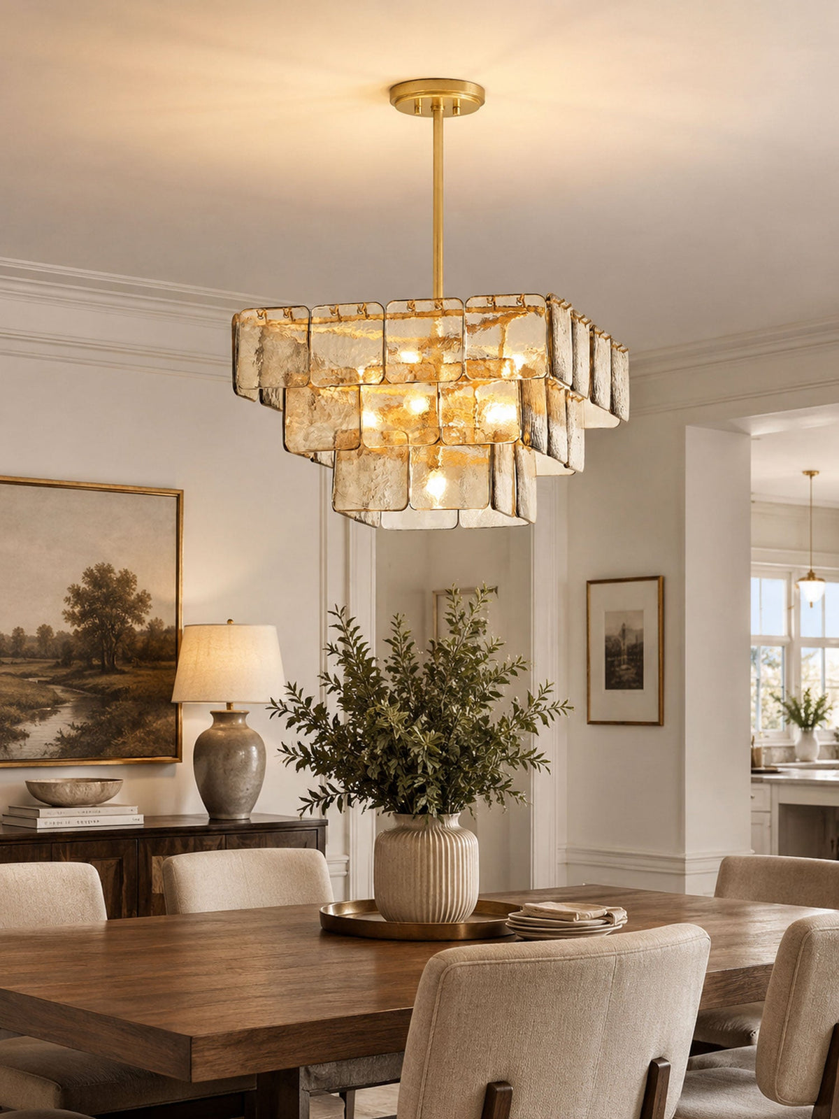 Antique Gold Leaf Chandelier — Chandelier | Maison Monashee — view 5
