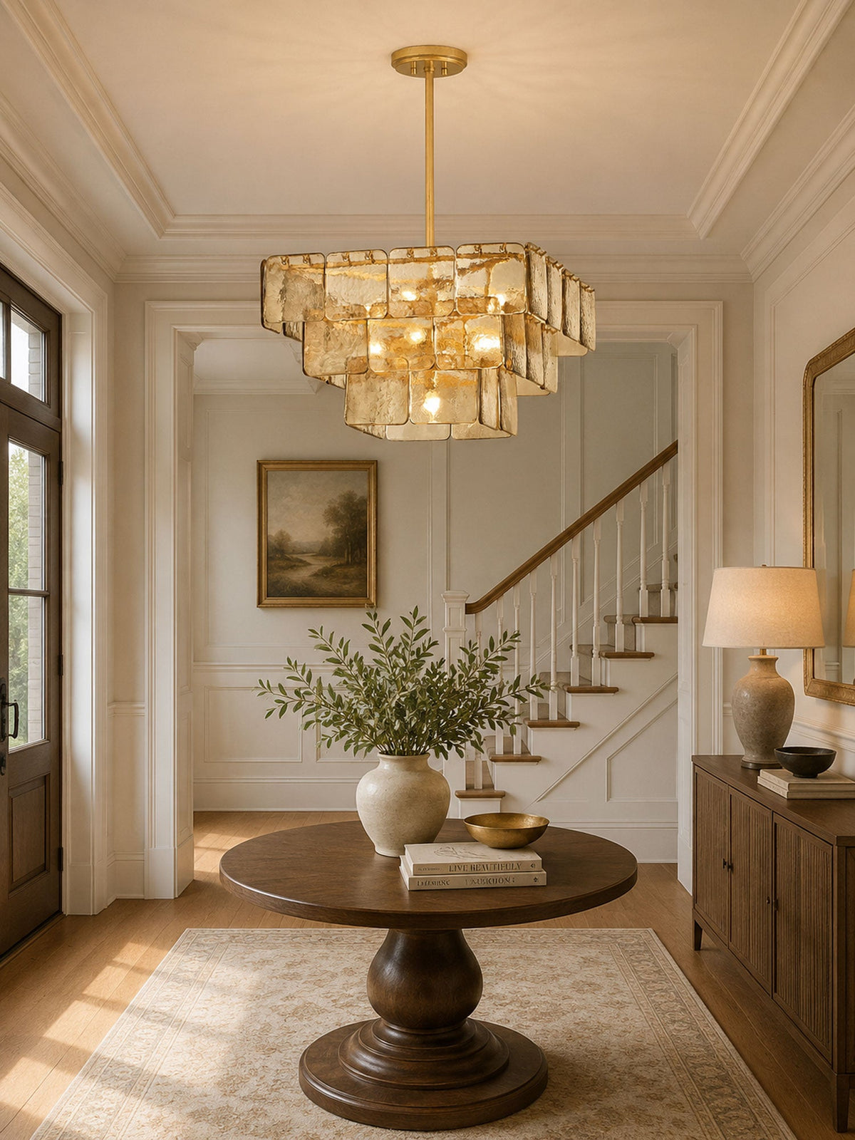 Antique Gold Leaf Chandelier — Chandelier | Maison Monashee — view 4