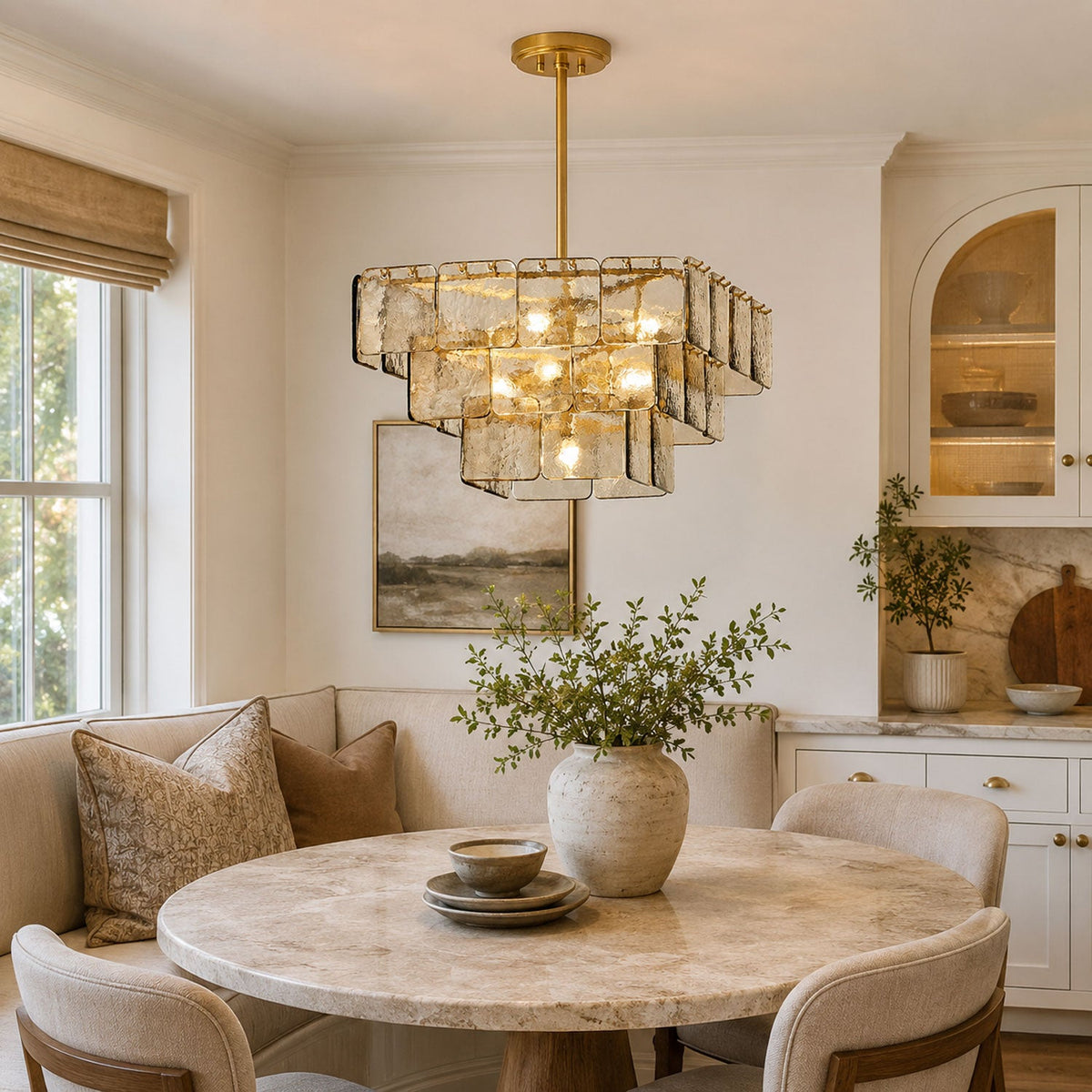 Antique Gold Leaf Chandelier — Chandelier | Maison Monashee — view 3