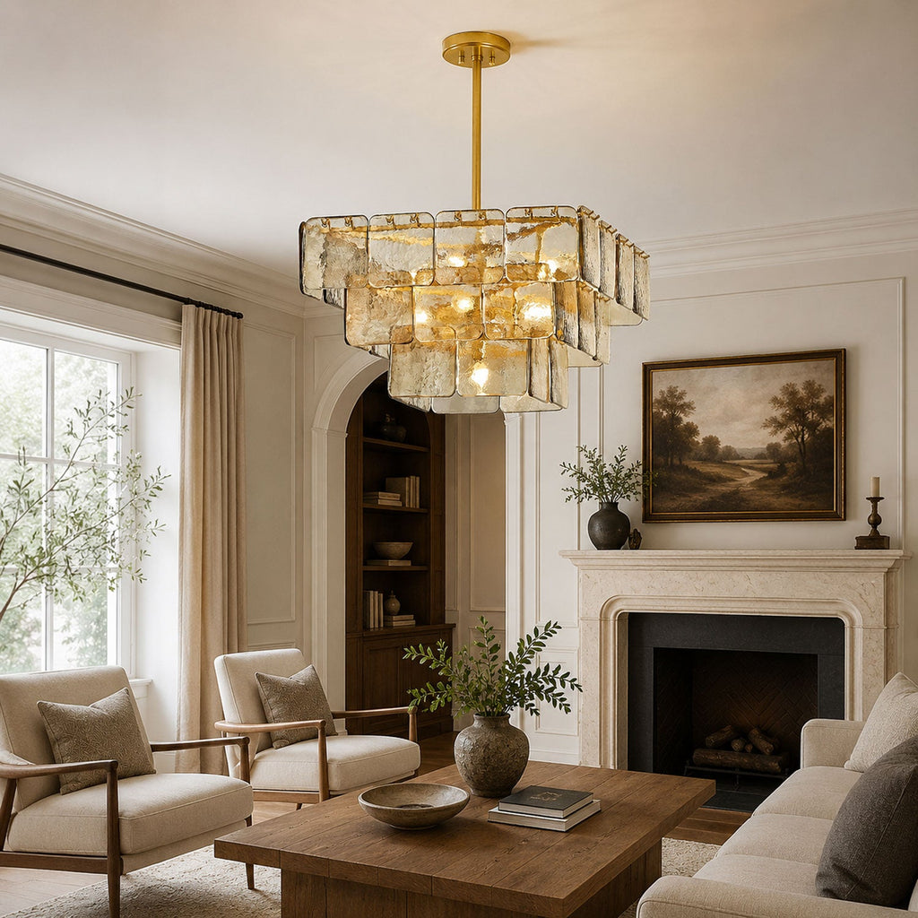 Antique Gold Leaf Chandelier — Chandelier | Maison Monashee — view 2