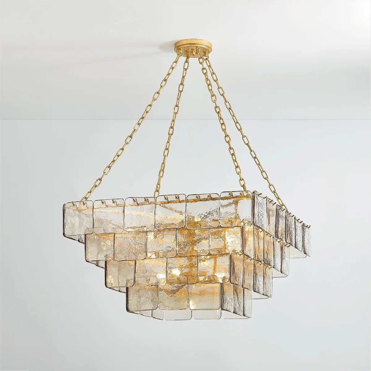 Square Glass Chandelier — Chandelier | Maison Monashee — view 13