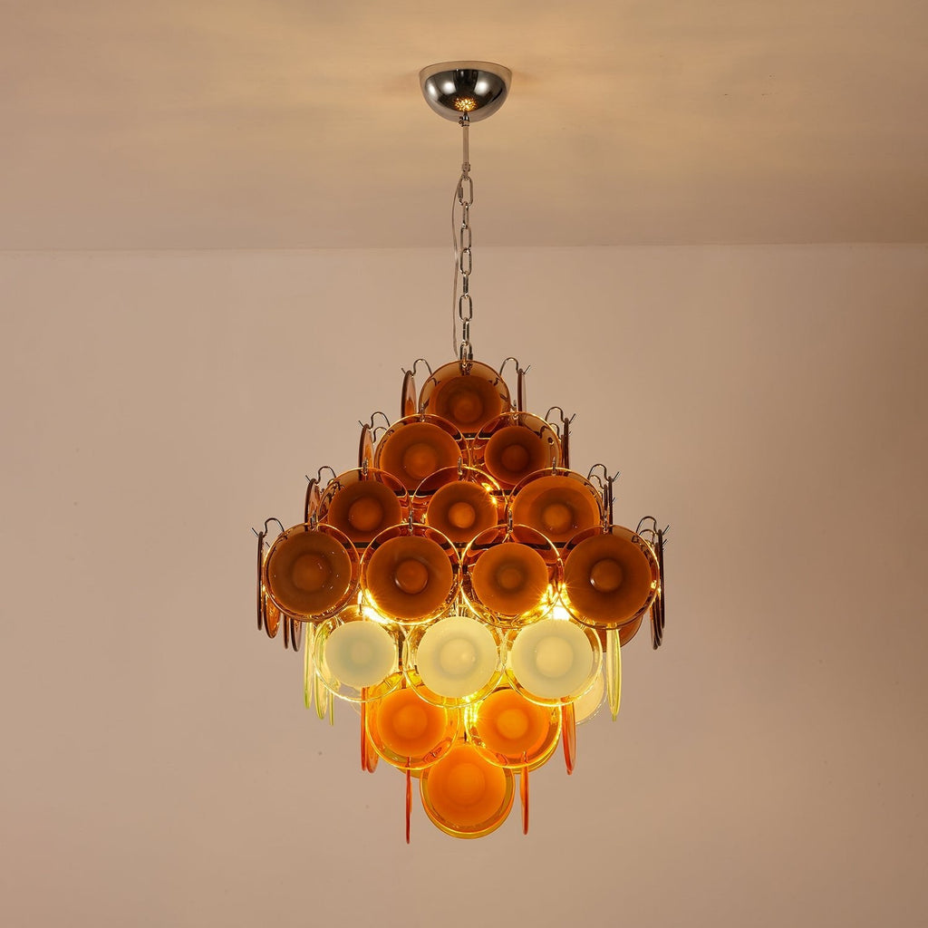 Retro Glass Chandelier — Chandelier | Maison Monashee — view 8