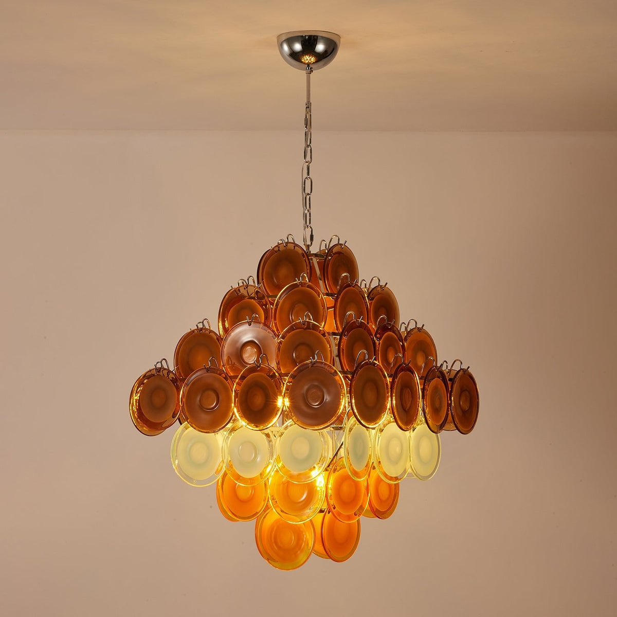 Retro Glass Chandelier — Chandelier | Maison Monashee — view 3