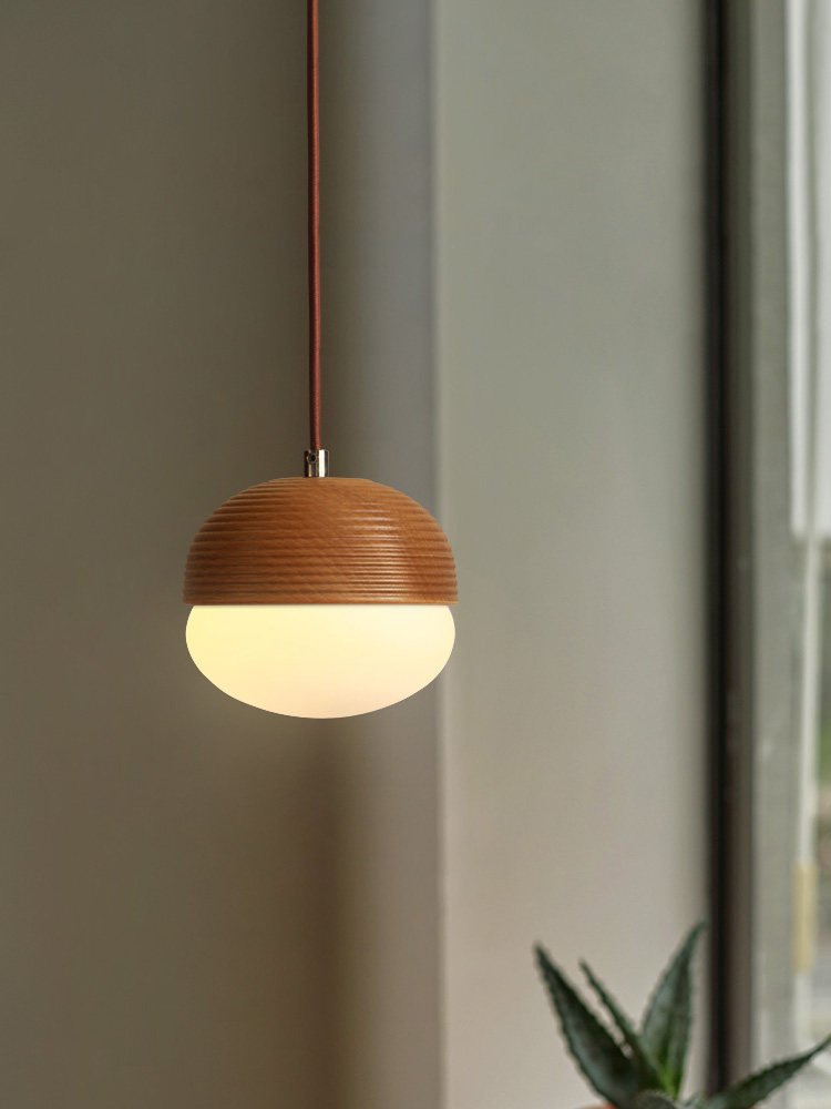 Ribbed Globe Pendant Light — Pendant Light | Maison Monashee — view 5