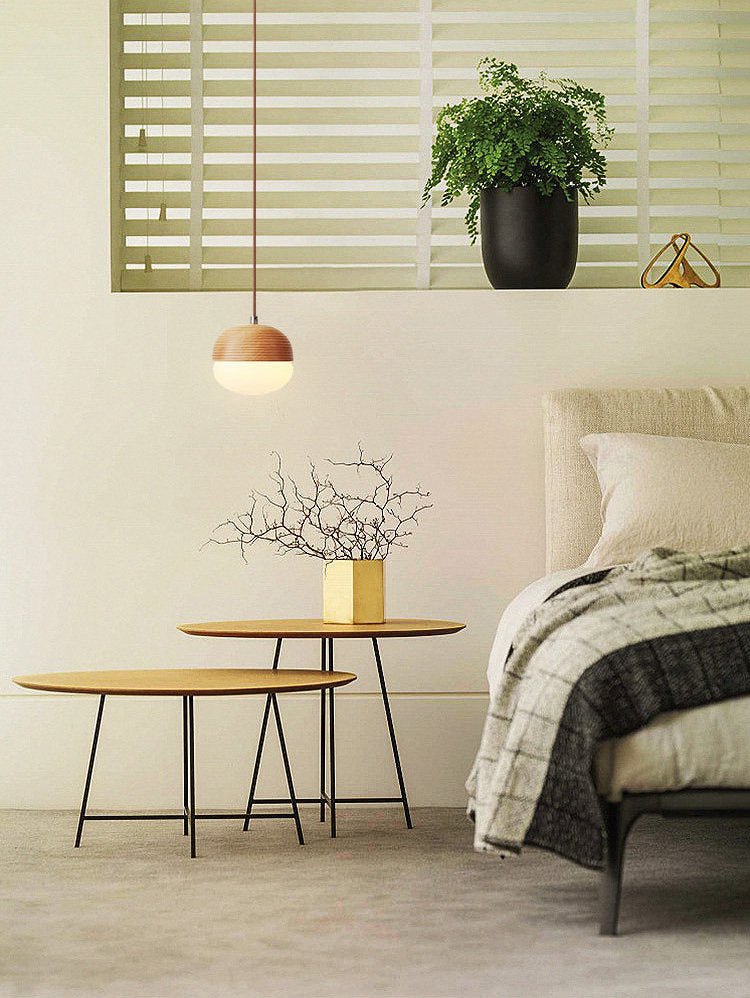 Ribbed Globe Pendant Light — Pendant Light | Maison Monashee — view 7