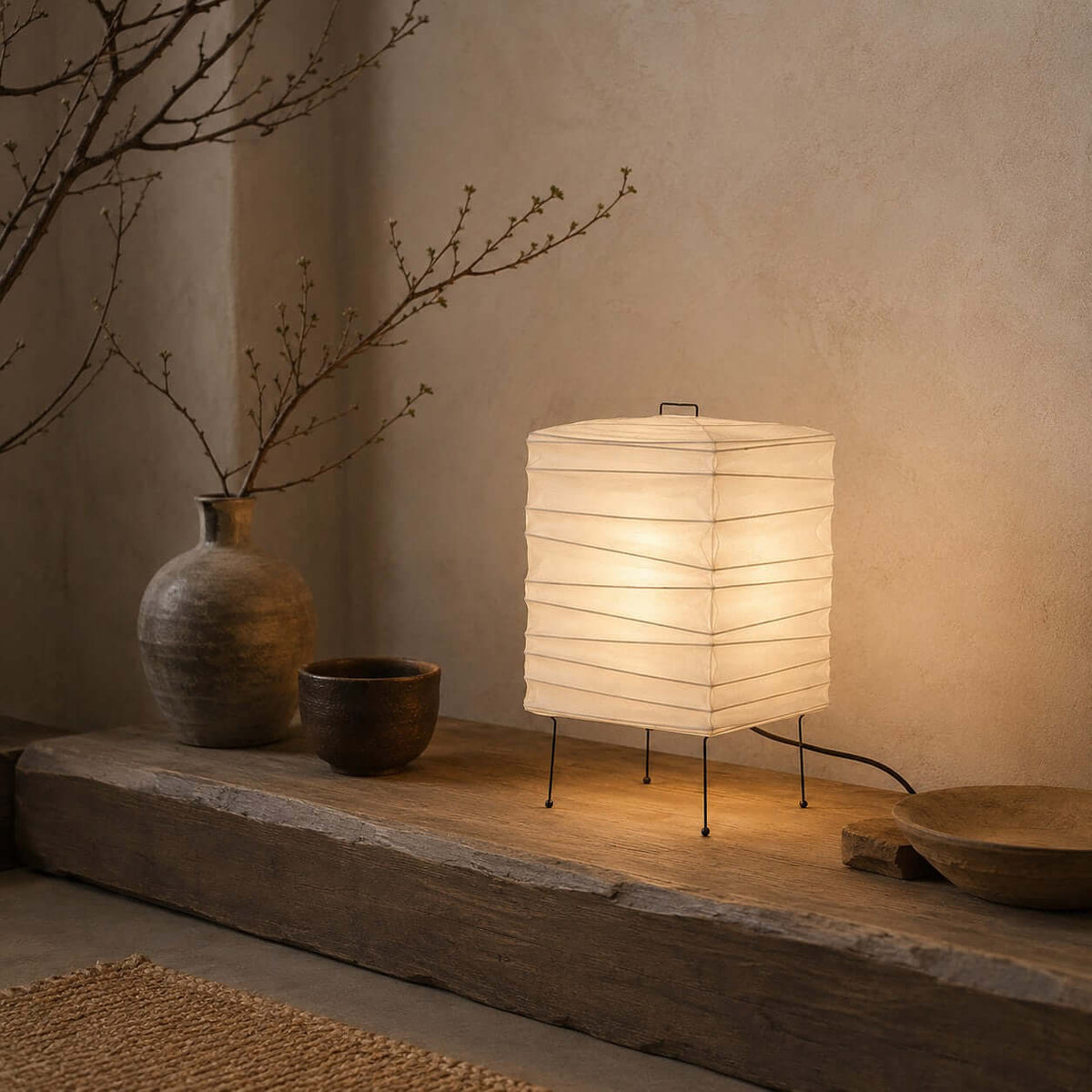 Paper Lantern Bedside Lamp — Table Lamp | Maison Monashee — view 7