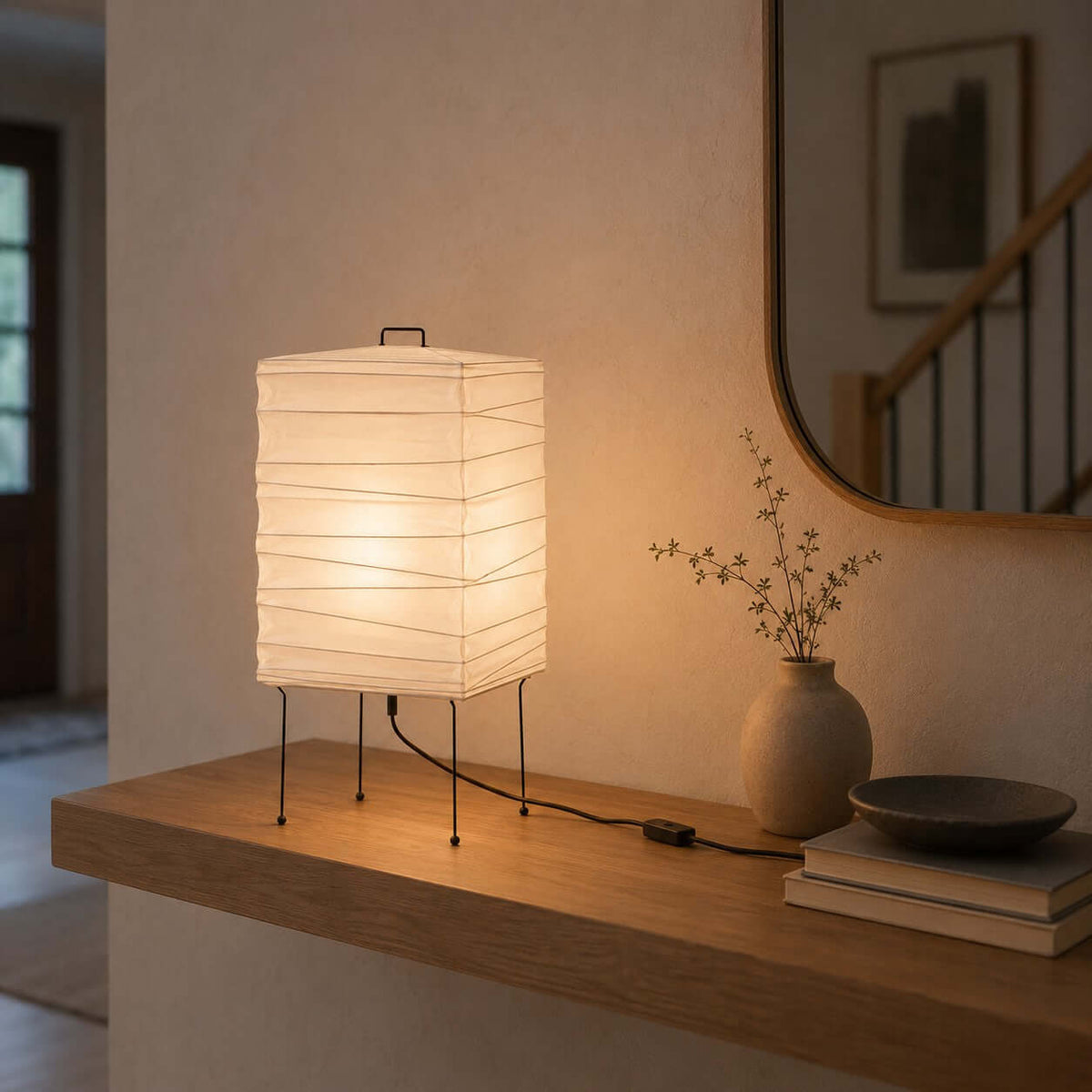 Paper Lantern Bedside Lamp — Table Lamp | Maison Monashee — view 8