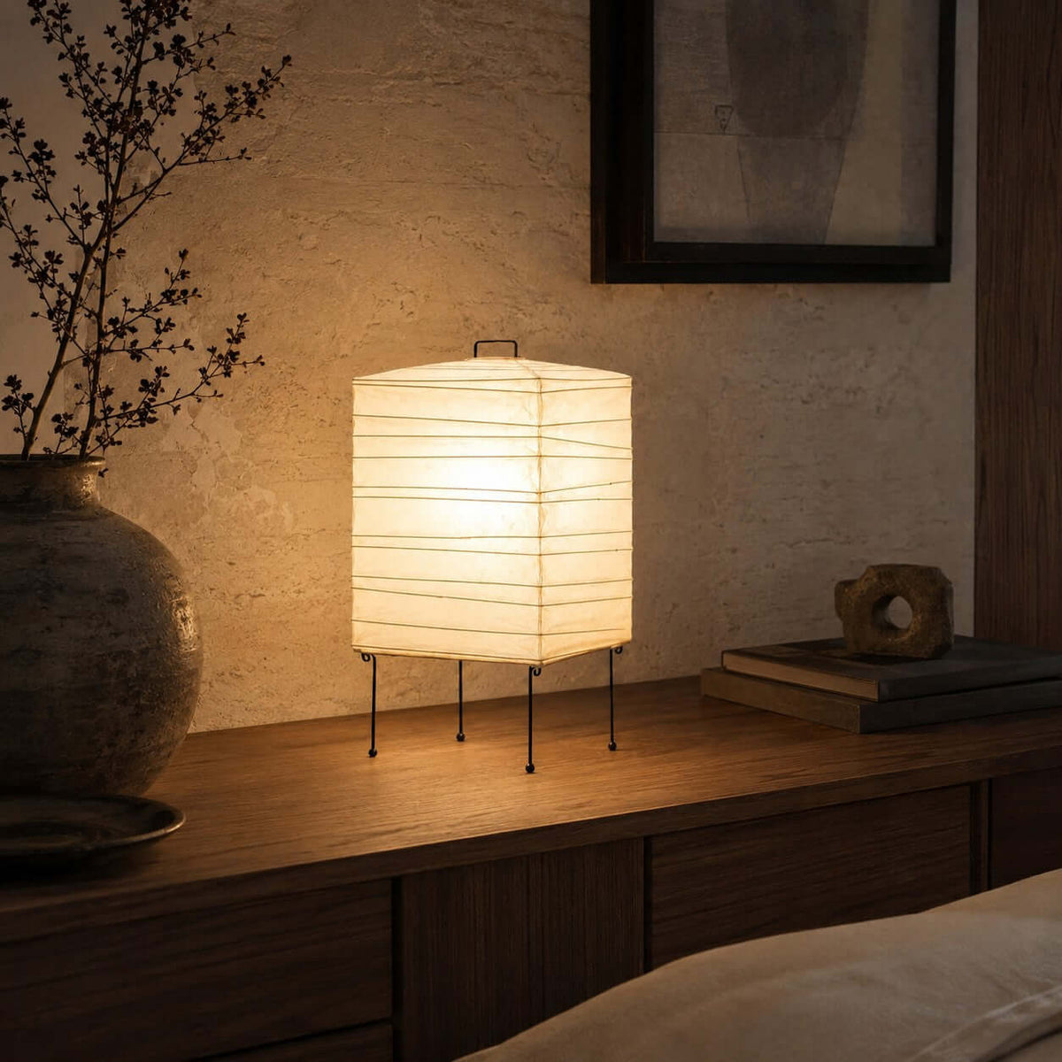 Paper Lantern Bedside Lamp — Table Lamp | Maison Monashee — view 11