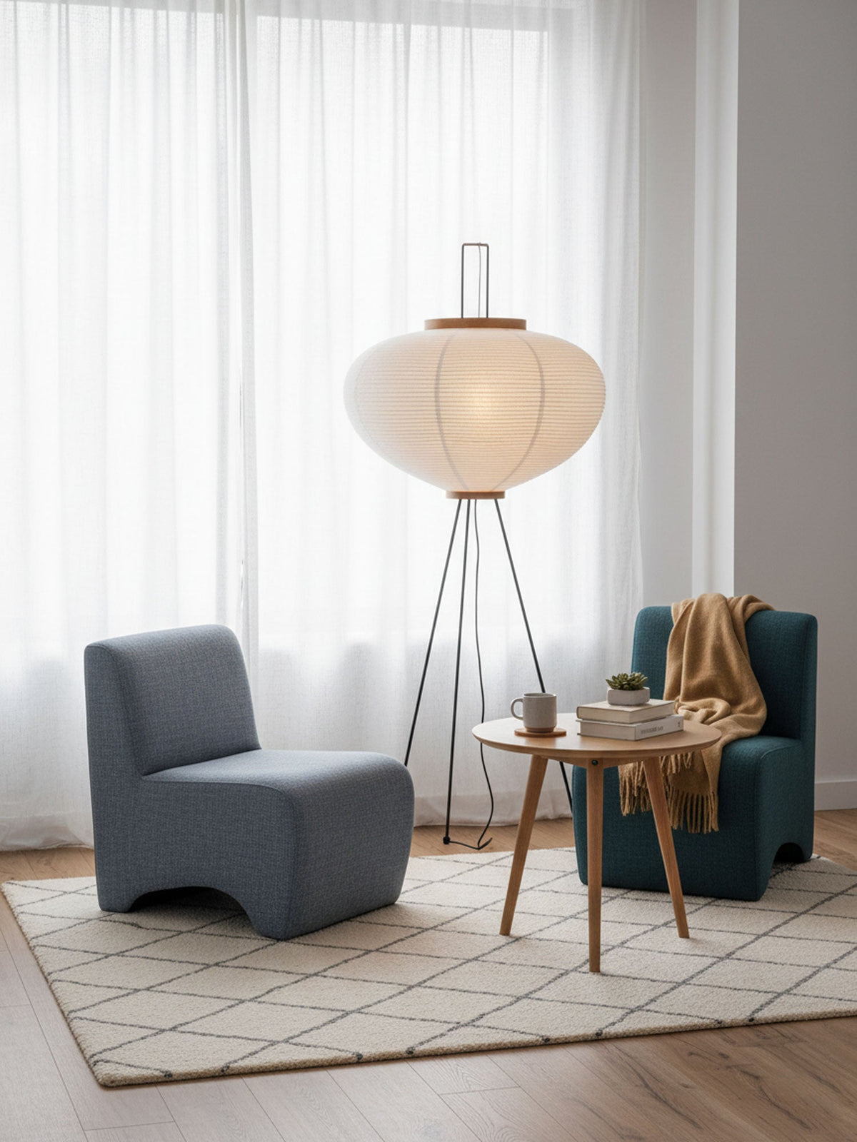 Rice Paper Floor Lamp — Floor Lamp | Maison Monashee — view 9