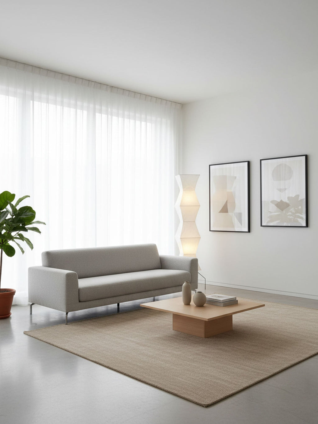 Rice Paper Floor Lamp — Floor Lamp | Maison Monashee — view 19