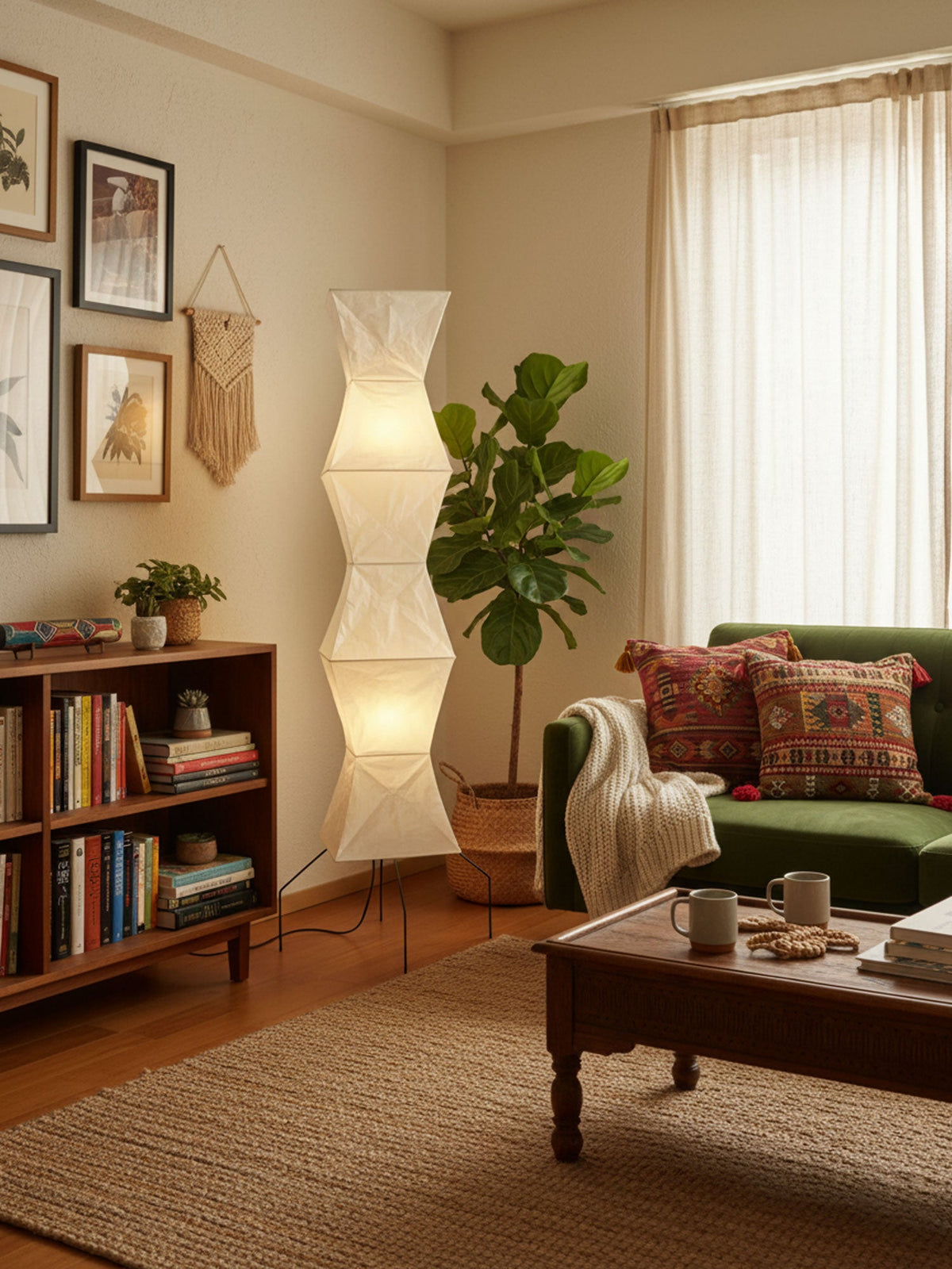 Rice Paper Floor Lamp — Floor Lamp | Maison Monashee — view 14