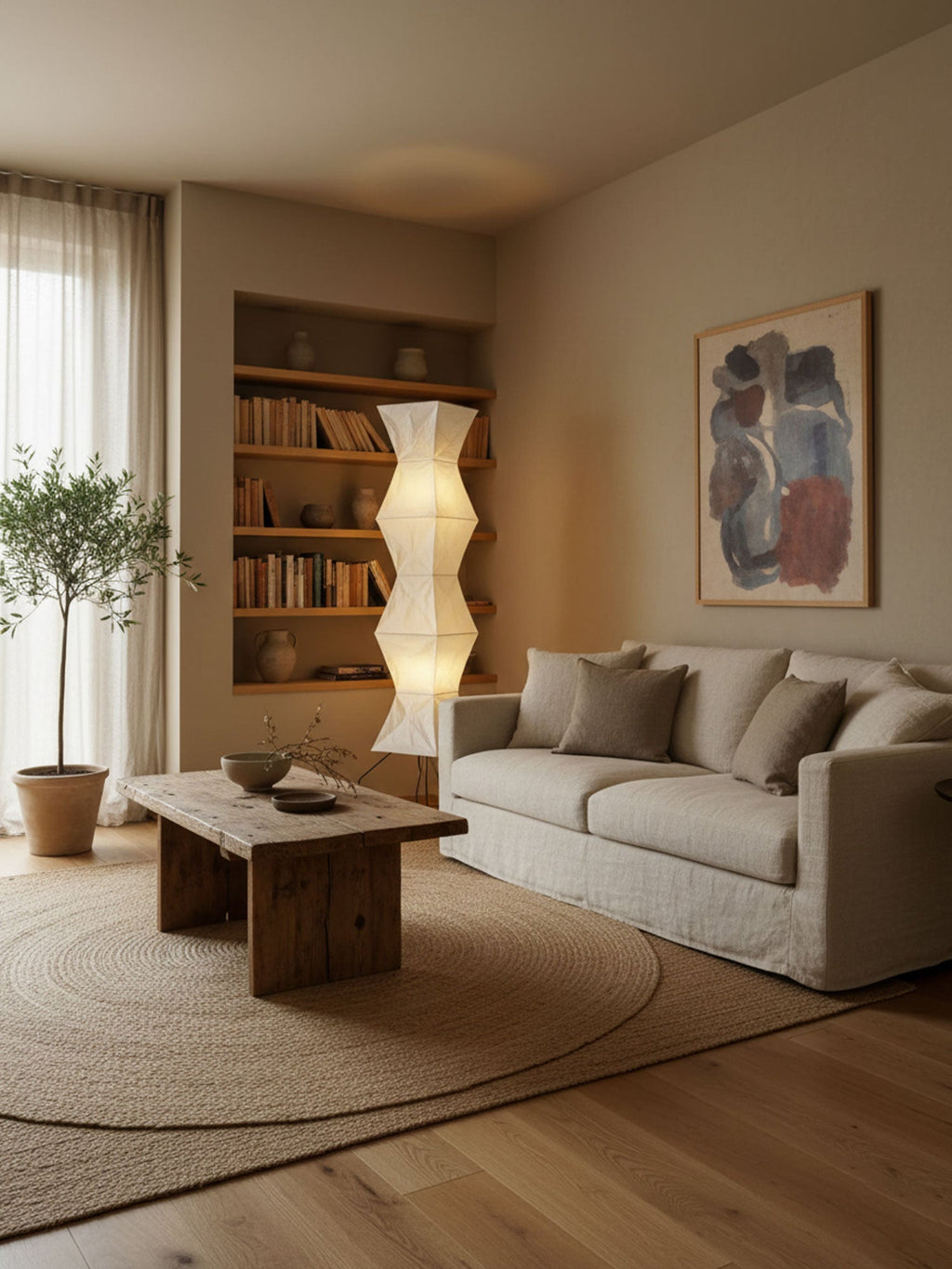 Rice Paper Floor Lamp — Floor Lamp | Maison Monashee — view 16
