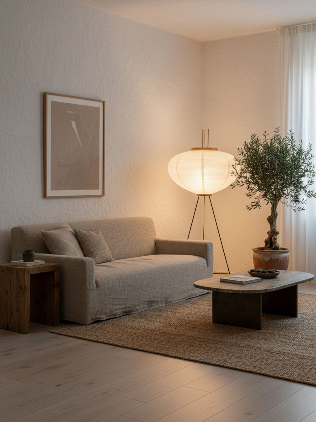 Rice Paper Floor Lamp — Floor Lamp | Maison Monashee — view 12
