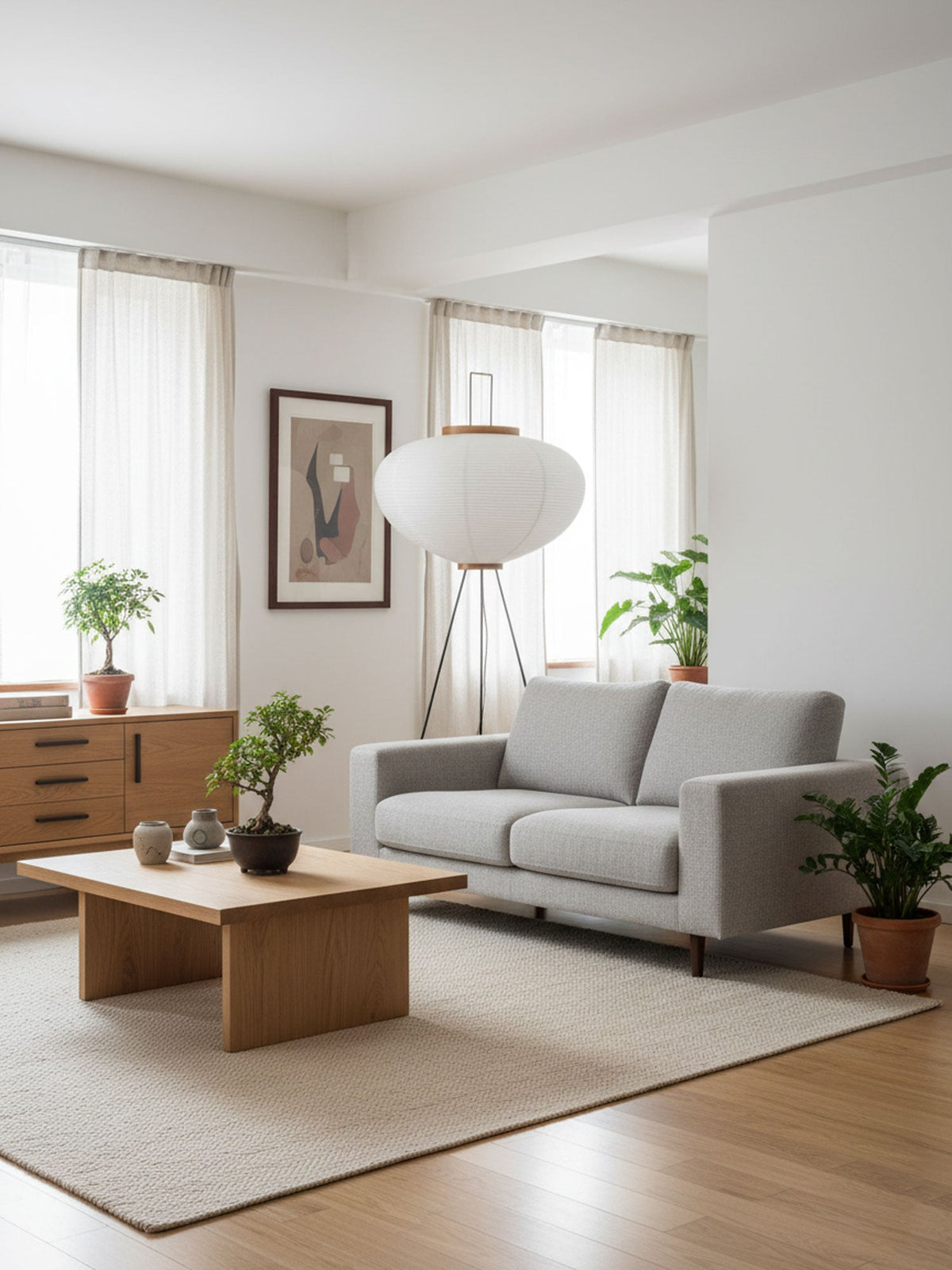 Rice Paper Floor Lamp — Floor Lamp | Maison Monashee — view 20