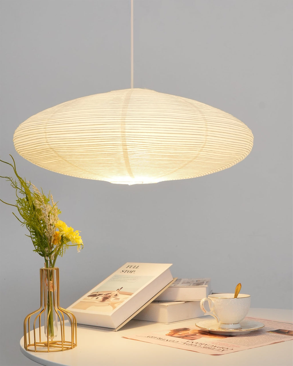 Washi Paper Pendant Light — Pendant Light | Maison Monashee — view 24