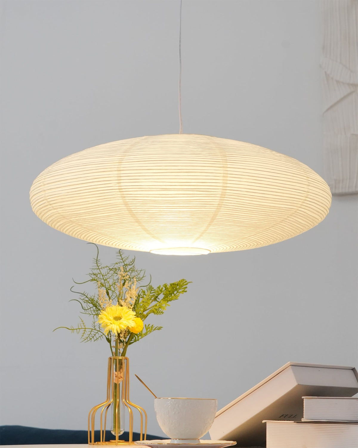 Washi Paper Pendant Light — Pendant Light | Maison Monashee — view 23