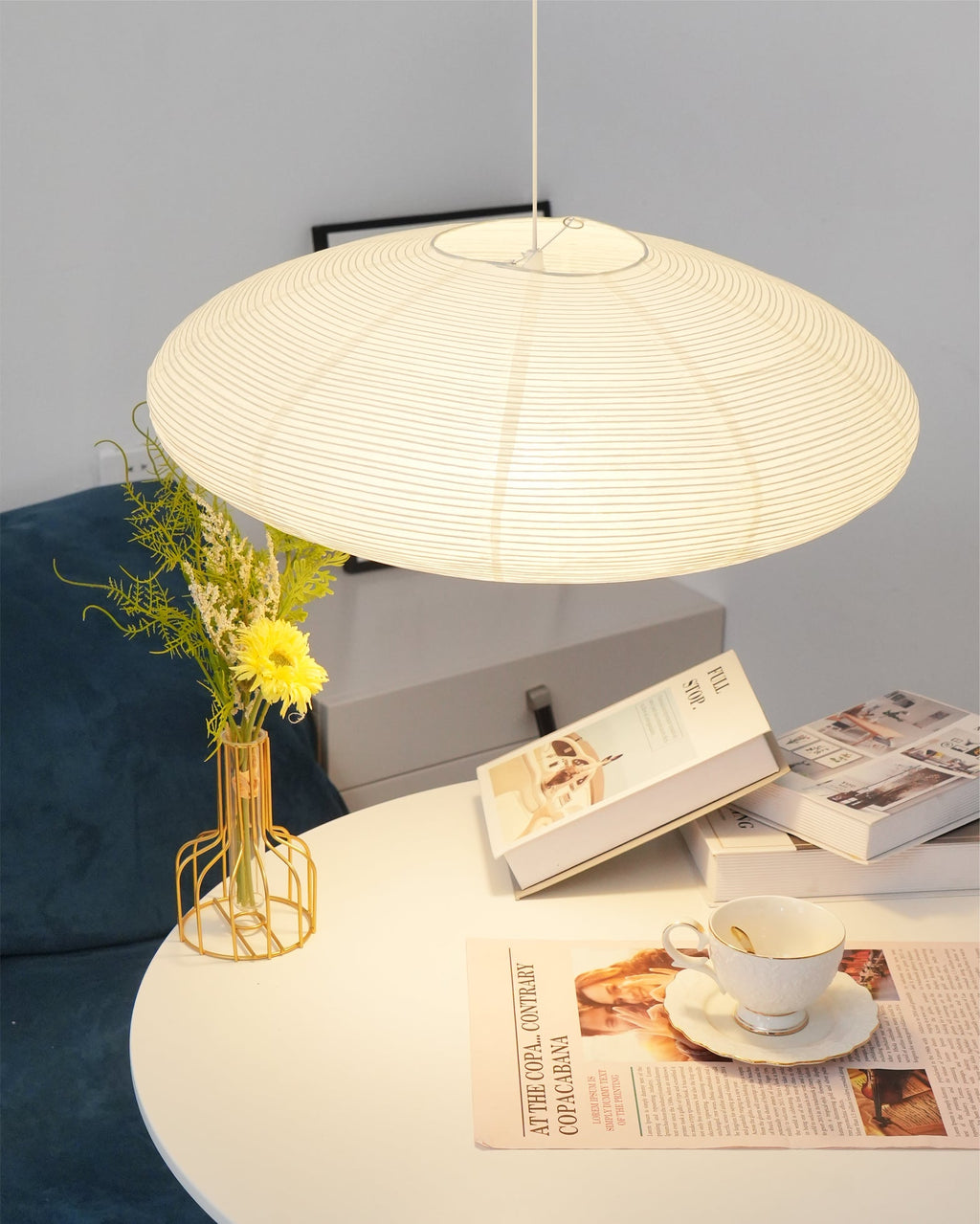Washi Paper Pendant Light — Pendant Light | Maison Monashee — view 49