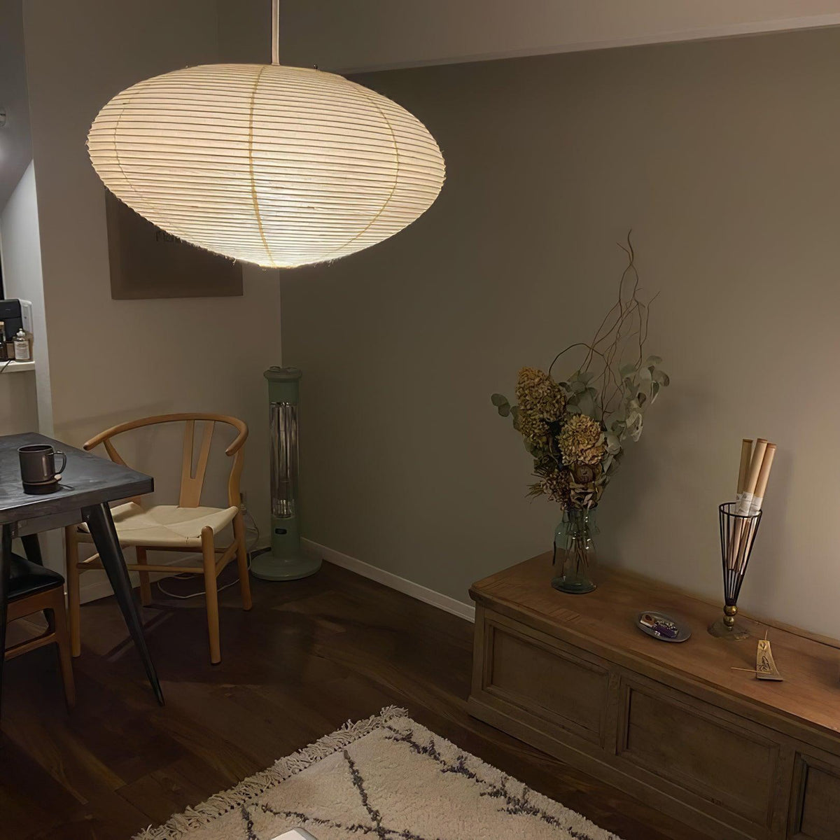 Washi Paper Pendant Light — Pendant Light | Maison Monashee — view 28