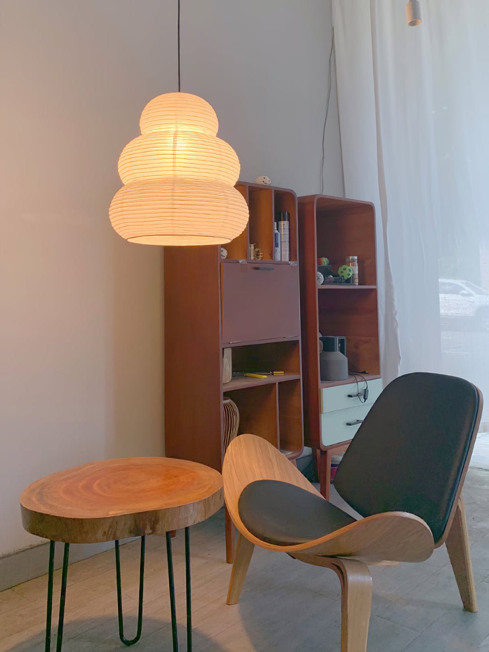 Oval Paper Pendant Light — Pendant Light | Maison Monashee — view 16