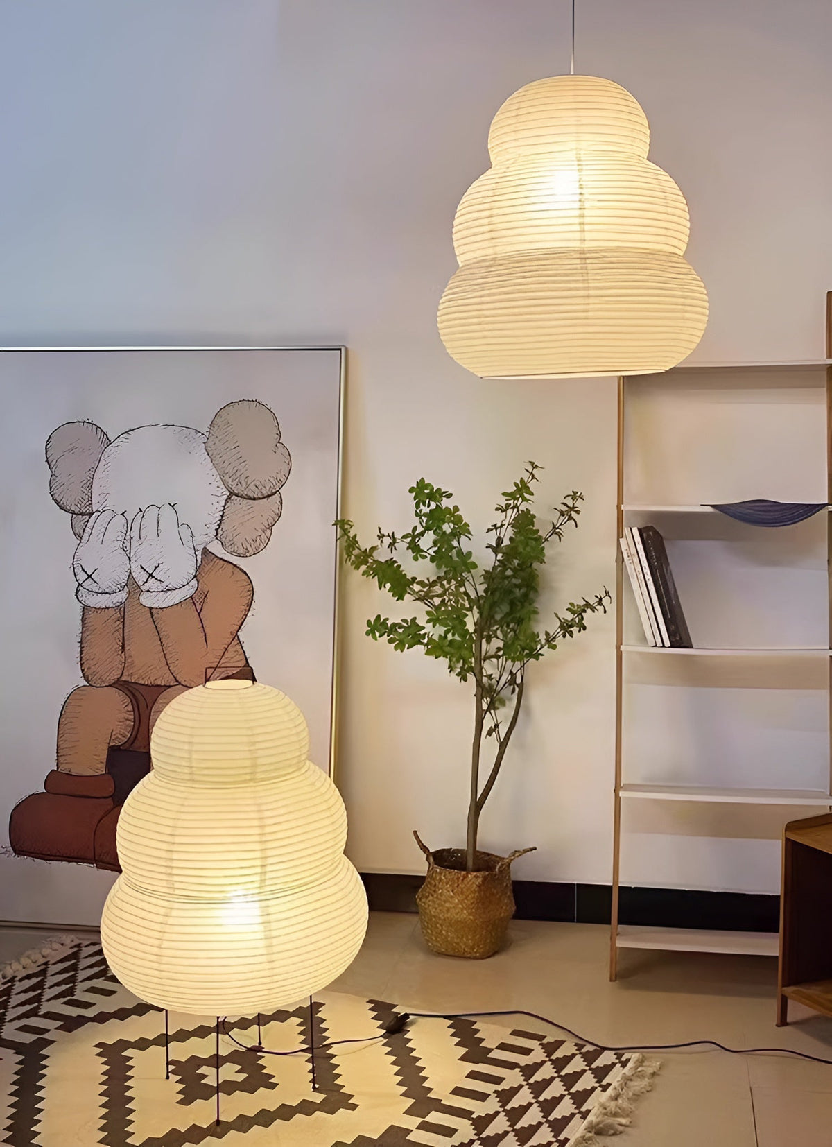 Oval Paper Pendant Light — Pendant Light | Maison Monashee — view 22
