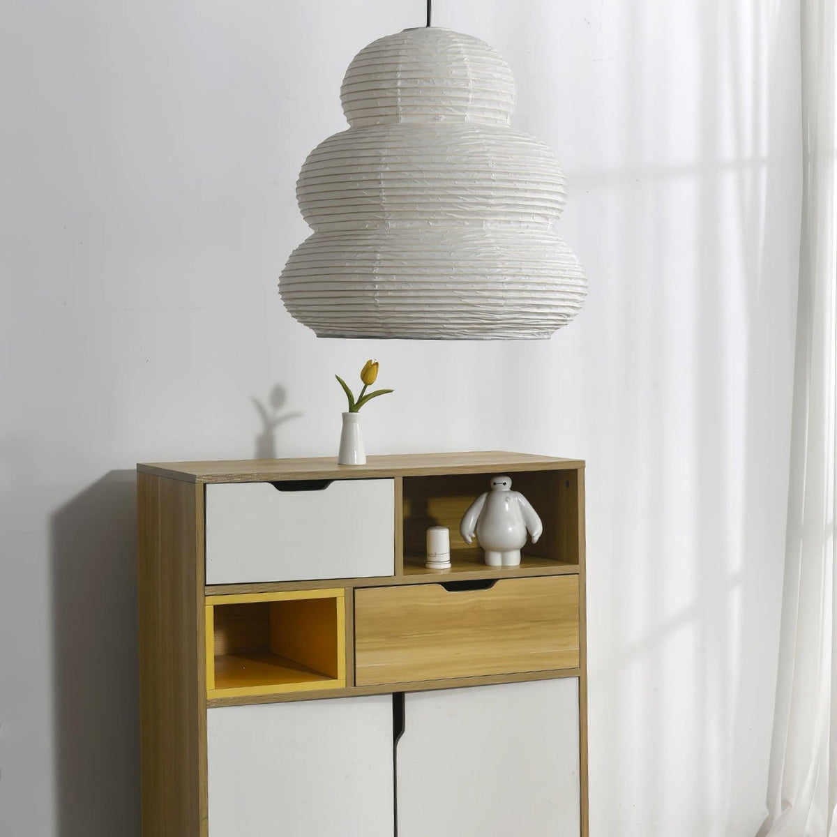 Oval Paper Pendant Light — Pendant Light | Maison Monashee — view 28