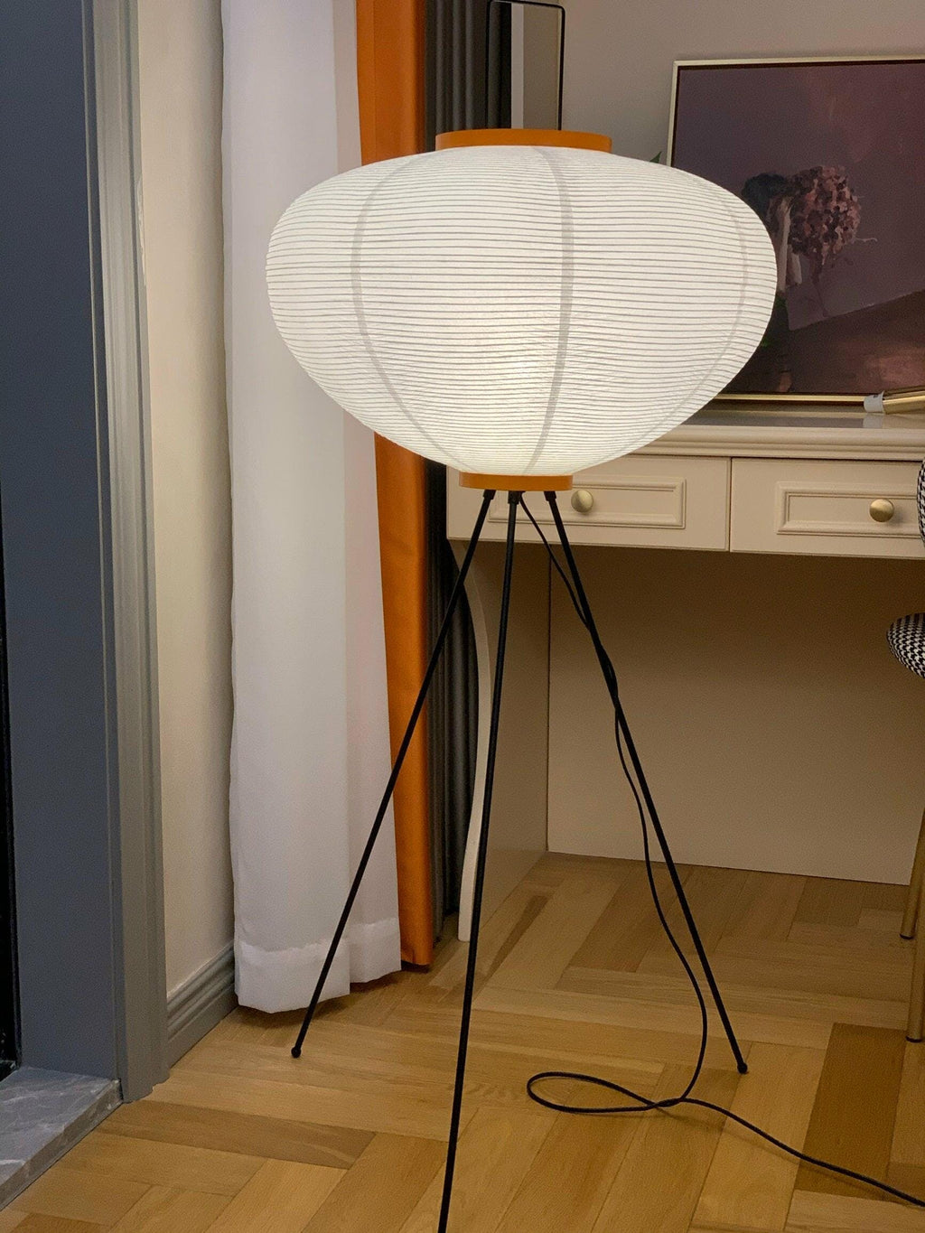 Rice Paper Floor Lamp — Floor Lamp | Maison Monashee — view 35