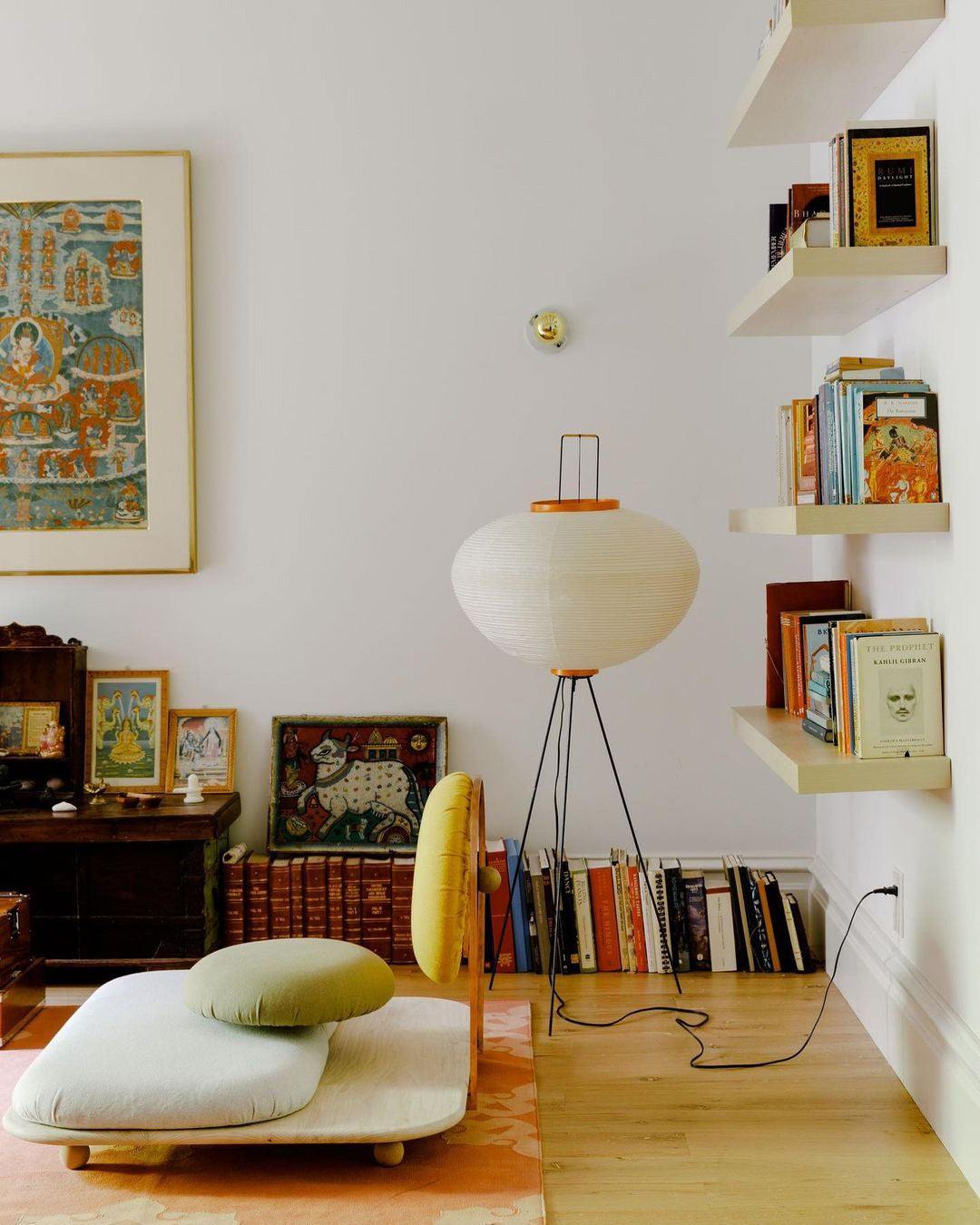 Rice Paper Floor Lamp — Floor Lamp | Maison Monashee — view 114