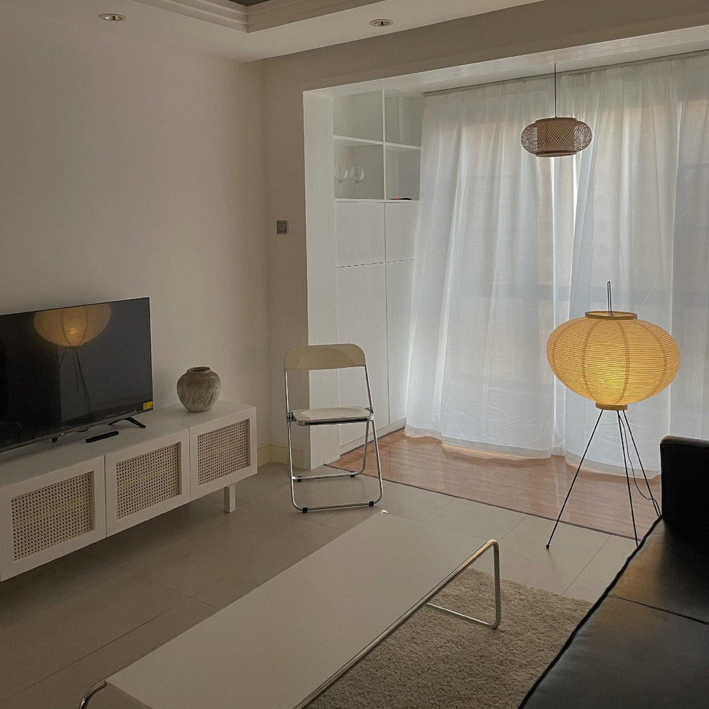 Rice Paper Floor Lamp — Floor Lamp | Maison Monashee — view 127